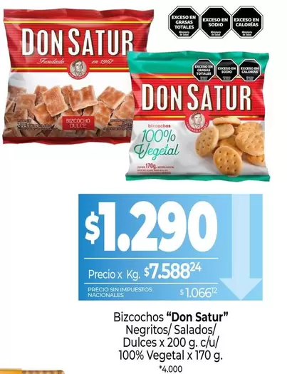 Don Satur - Bizcochos Negritos/ Salados/ Dulces