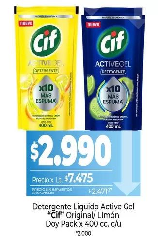 Cif - Detergente Líquido Active Gel