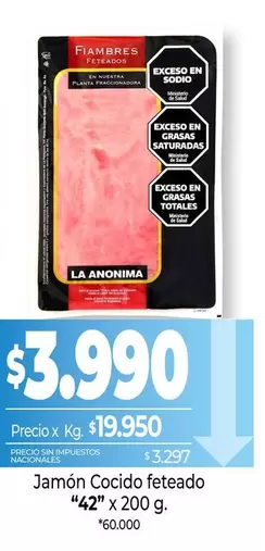 X$ - Jamón Cocido feteteado "42"