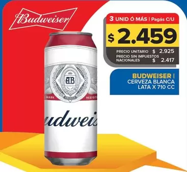 Budweiser - CERVEZA BLANCA LATA