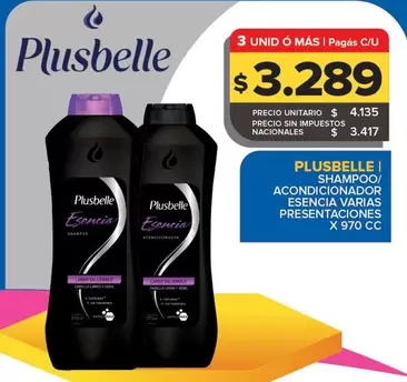 Plusbelle - Shampoo / Acondicionador Esencia