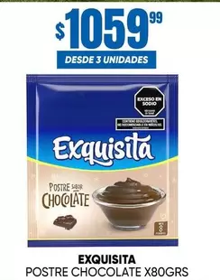 Exquisita - Postre Chocolate X80GRS
