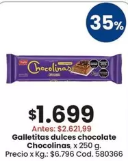 chocolinas - Galletitas dulces chocolate Chocolinas