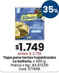 La Salteña - Tapa para tartas hojaldradas