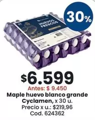 X$ - Maple huevo blanco grande
