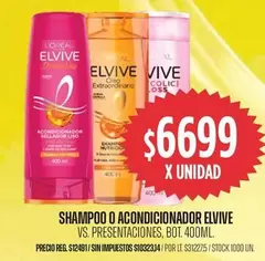 Elvive - SHAMPOO O ACONDICIONADOR