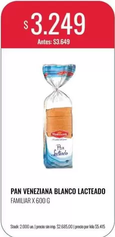Marolio - PAN VENEZIANA BLANCO LACTEADO