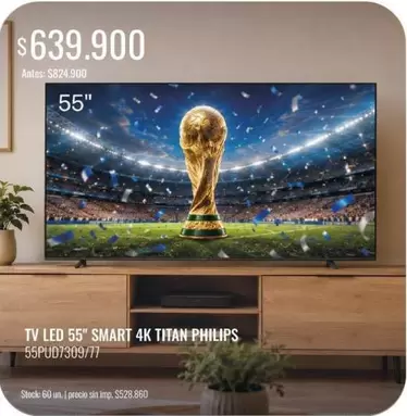Philips - TV LED 55" SMART 4K TITAN