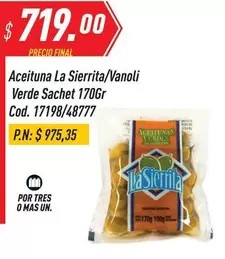 Mas - Aceituna Verde Sachet 170Gr Cod. 17198/48777