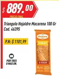 Mas - Triangulo Hojaldre Macarena 100 Gr Cod. 46395