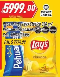 Mas - Papas Fritas Clásica 330 gr / Pehuamar Acalanada 450 gr Cod. 32998/33556
