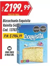Exquisita - Bizcochuelo Vainilla 540 Gr Cod. 13703