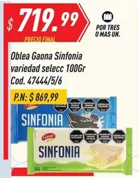 Gaona - Oblea Sinfonia Cod. 47444/5/6