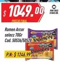 Arcor - Ramen  selecc 70Gr Cod. 50536/50528