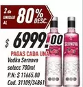 sernova - Vodka selecc 700ml P.N.: 11665.00 Cod.: 31109/34861