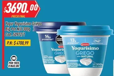 Mas - Yogurtisimo Griego Big Pot N/E 300g Cod. 50972/1
