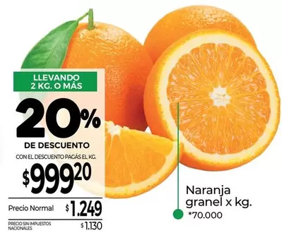 X$ - Naranja granel
