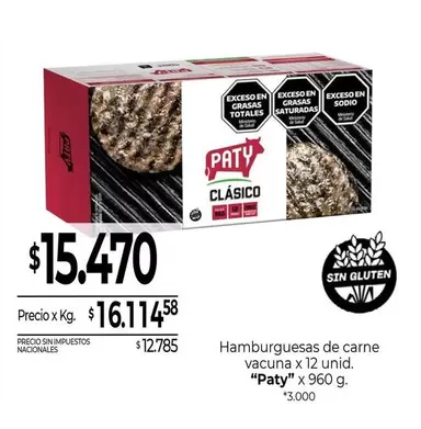 Paty - Hamburguesas de carne vacuna