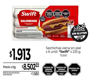 Swift - Salchichas viena sin piel