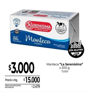La Serenísima - Manteca Clásica