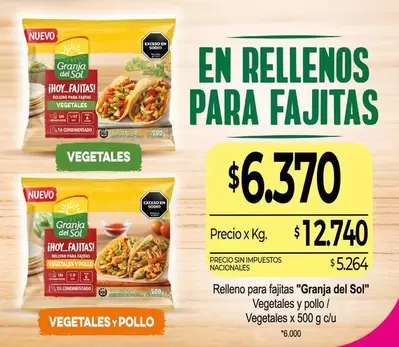 Granja del Sol - Rellenos para Fajitas
