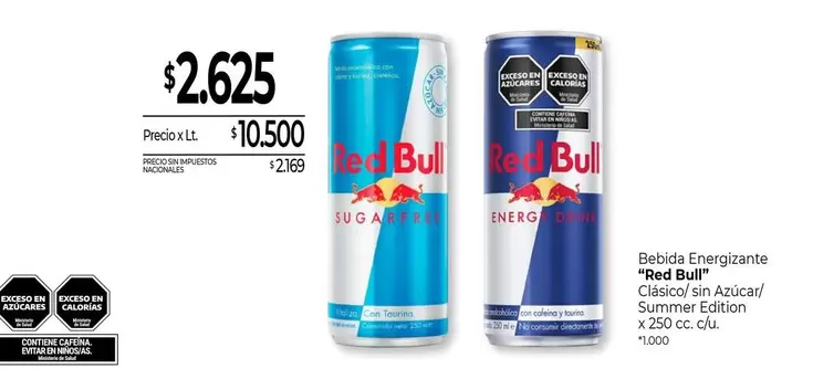 Red Bull - Bebida Energizante "" Clásico/sin Azúcar Summer Edition