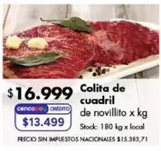 X$ - Colita de cuadril de novillito