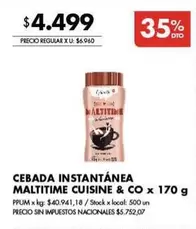 X$ - CEBADA INSTANTÁNEA
