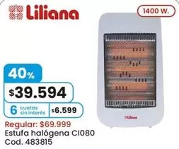 Liliana - Estufa halógena CI080