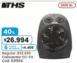 Caloventor CC-TH Cod. 531554