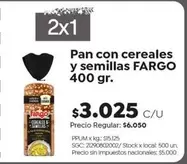 fargo - Pan con cereales y semillas 400 gr.