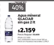 Glaciar - Agua mineral sin gas 2 lt