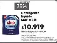 Skip - Detergente líquido SKIP x 3 It