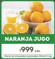 X$ - Naranja Jugo