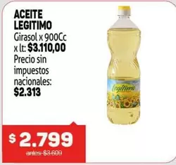 Legítimo - Aceite Girasol