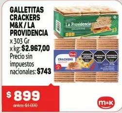 X$ - GALLETITAS CRACKERS