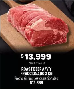 ROAST BEEF A/V Y FRACCIONADO
