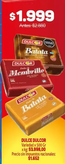 Dulcor - Dulce de Batata y Dulce de Membrillo