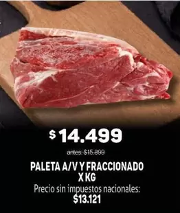 PALETA A/V Y FRACCIONADO