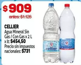 Cellier - Agua Mineral Sin Gas / Con Gas