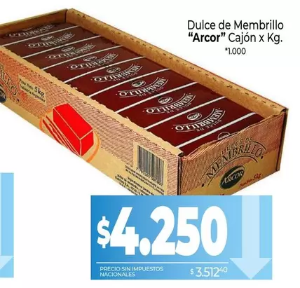 Arcor - Dulce de Membrillo Cajón