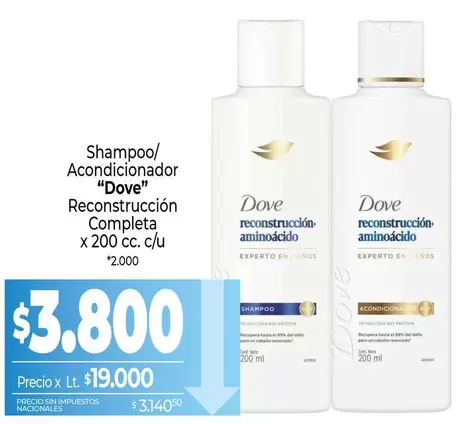 Dove - Shampoo/Acondicionador Reconstrucción Completa