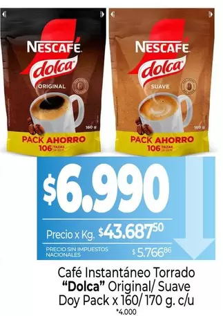 Nescafé - Café Instantáneo Torrado "Dolca"