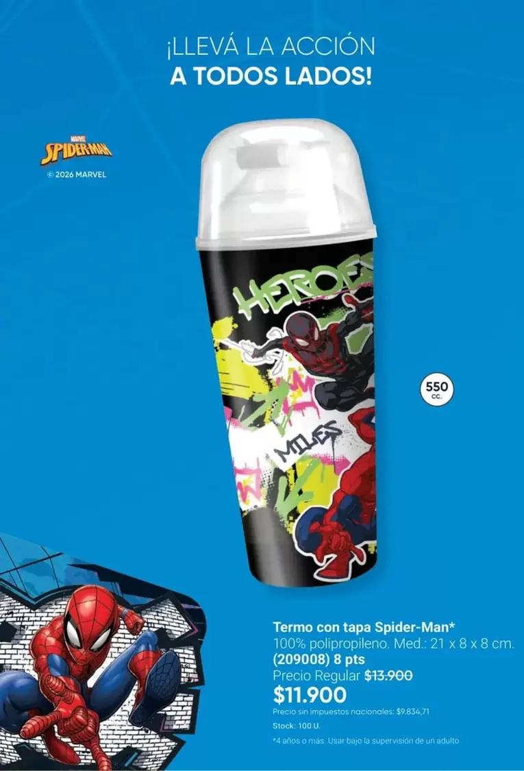 Marvel - Termo con tapa Spider-Man
