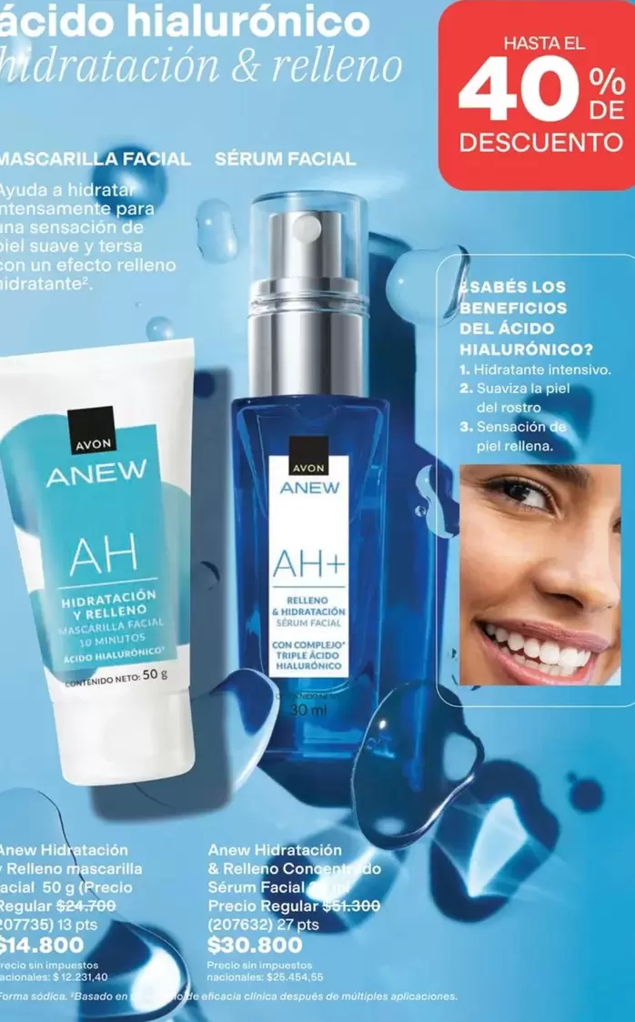Anew - Ácido Hialurónico Hidratación & Relleno