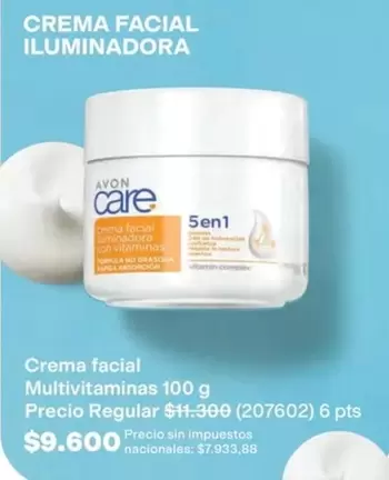 Avon - Crema facial iluminadora