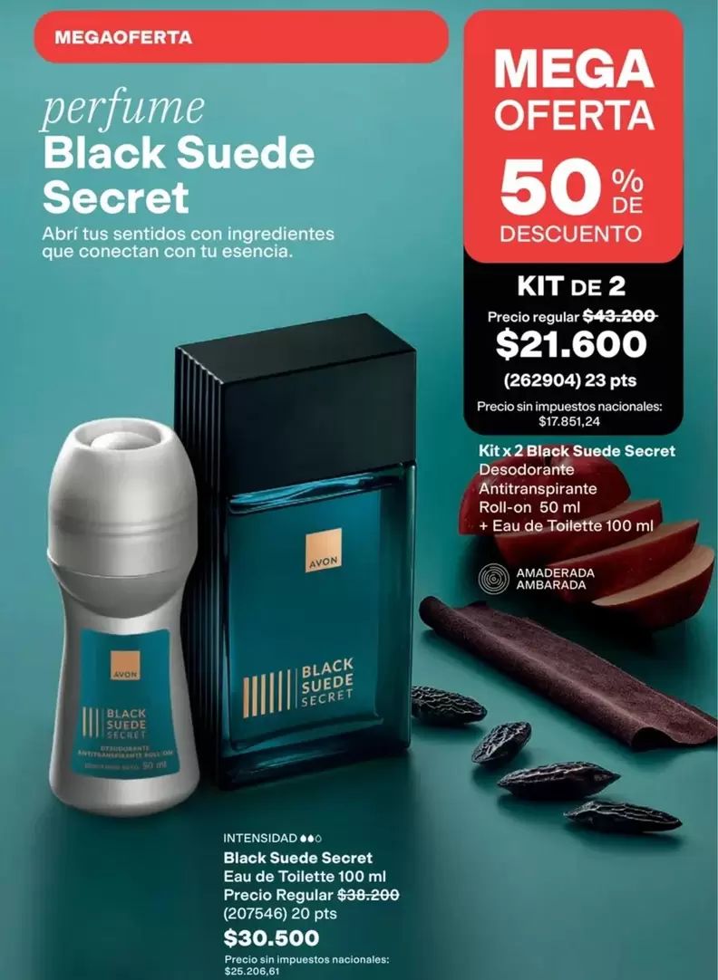 Avon - Black Suede Secret (kit x 2)