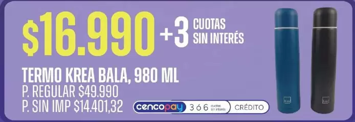 krea - TERMO KREA BALA, 980 ML