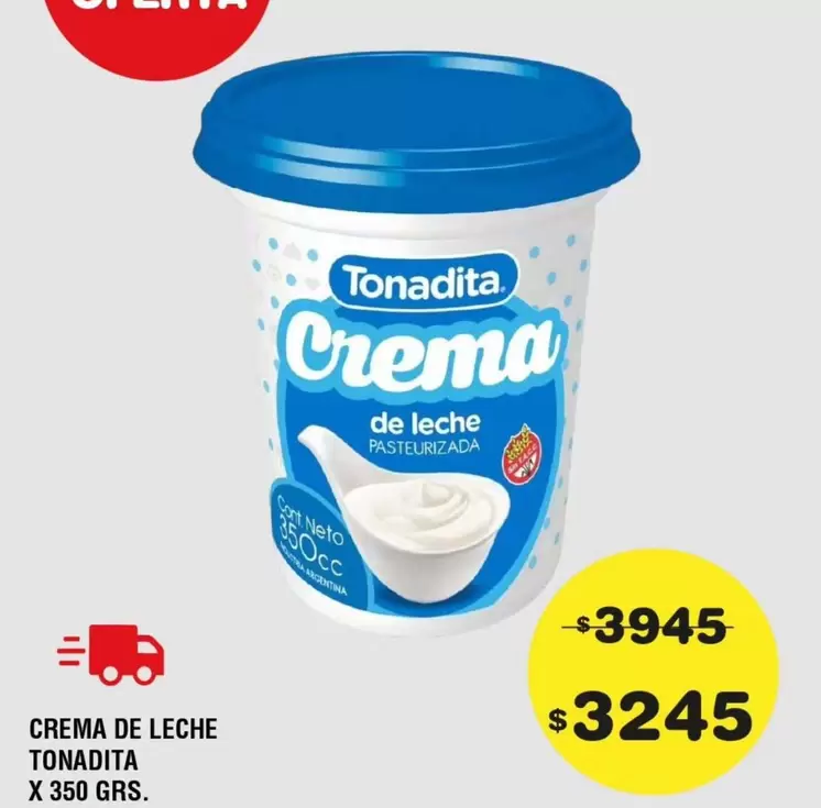 Tonadita - Crema de leche pasteurizada
