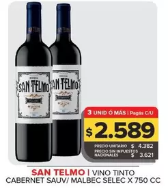 San Telmo -  Vino Tinto Cabernet Sauv/ Malbec Selec